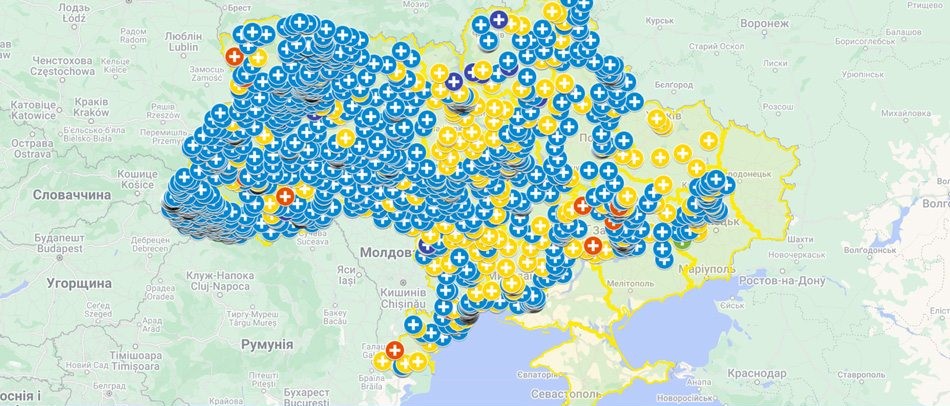 Інтерактивна мапа закладів охорони здоров'я: крок у боротьбі з ВІЛ в Україні